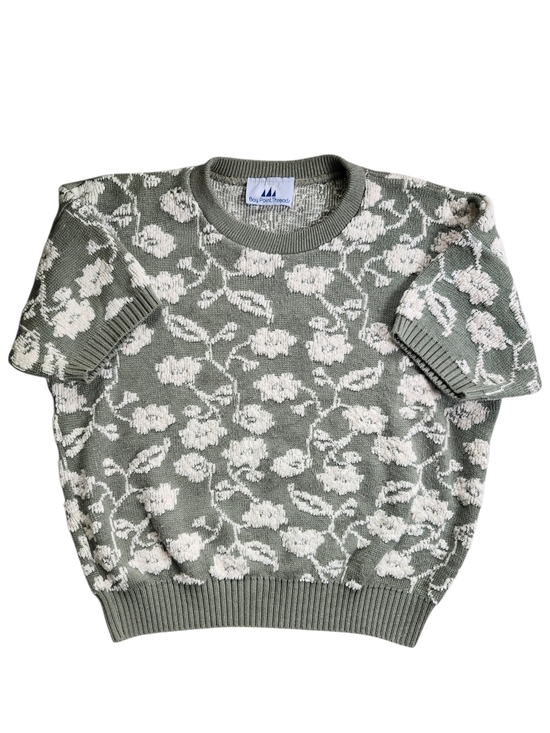bay point threads Sweaters - Bay Point Threads Textured Floral Knit Sweater